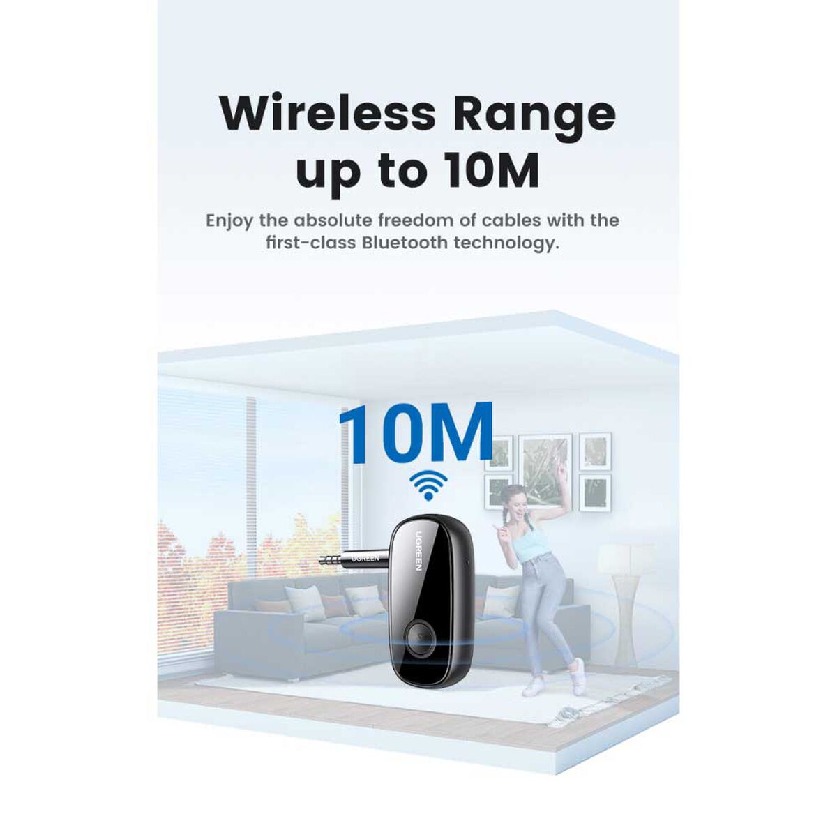 Receptor Audio Plug 3.5Mm Bluetooth 5.0 Recargable Ugreen Cm279