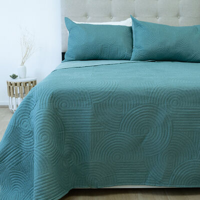 Quilt Doral Hotpress Bi-Color 2 Plazas Verde
