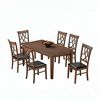 Juego de Comedor Home Mobili 6 Sillas Bruselas Café