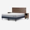 Cama Europea Rosen Base Dividida 2 Plazas Indie + Respaldo + 2 Veladores Sicilia