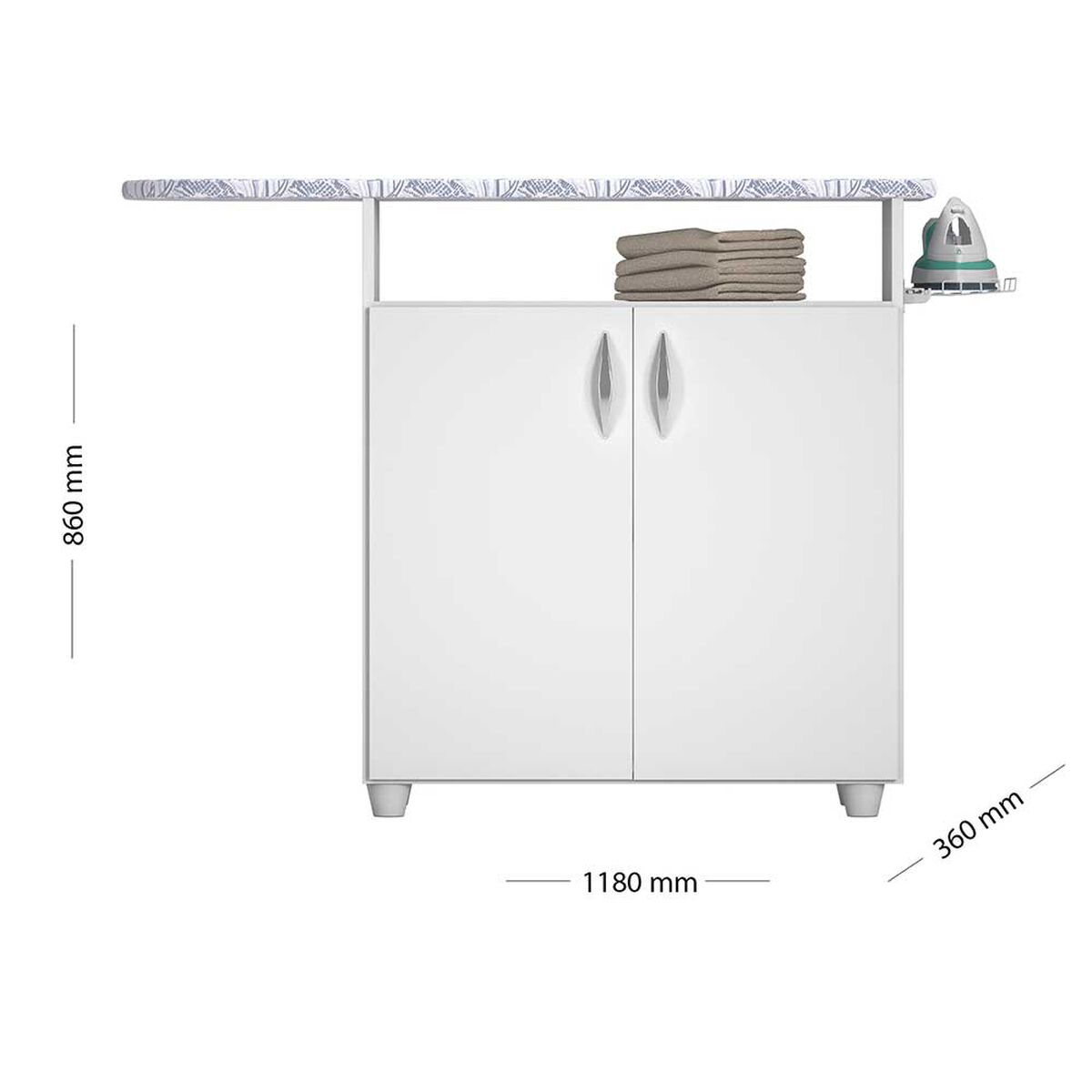 Mueble Autoservicio Home Mobili Gina 2 Puertas Blanco