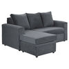 Sofá Seccional Bodevir Cali 3 Cuerpos + 2 Pouf Gris