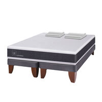 Cama Europea CIC Base Dividida King Ortopedic + Almohadas