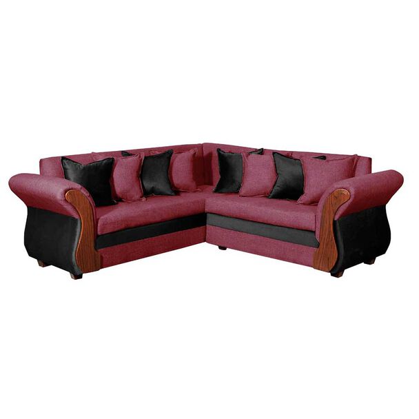 Sofá Seccional Diseño A&M Home Lucia Derecho 5 Cuerpos Burdeo