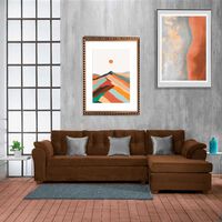 Sofá Seccional Muebles MPR Journey 3 Café