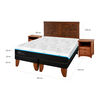 Cama Europea CIC Green Infinity King + 1 Respaldo + 2 Veladores Antique