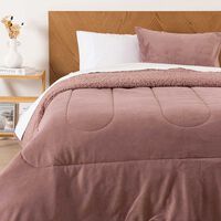 Plumón Mashini Coral Sherpa 1.5 Plazas Morado