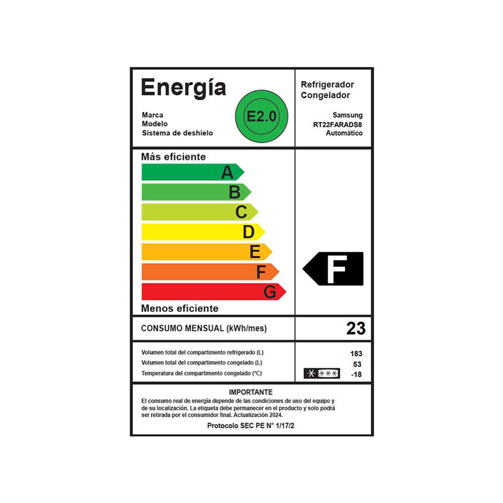 Refrigerador No Frost Samsung RT22FARADS8/ZS 236 L, foto 6