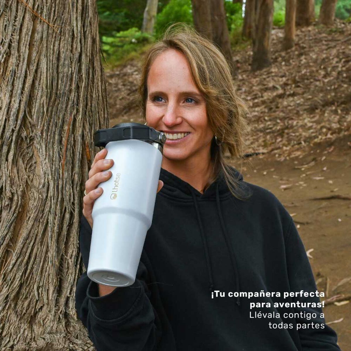 Botella T&eacute;rmica Insulada Lhotse Travel Mug 900 ml Blanco