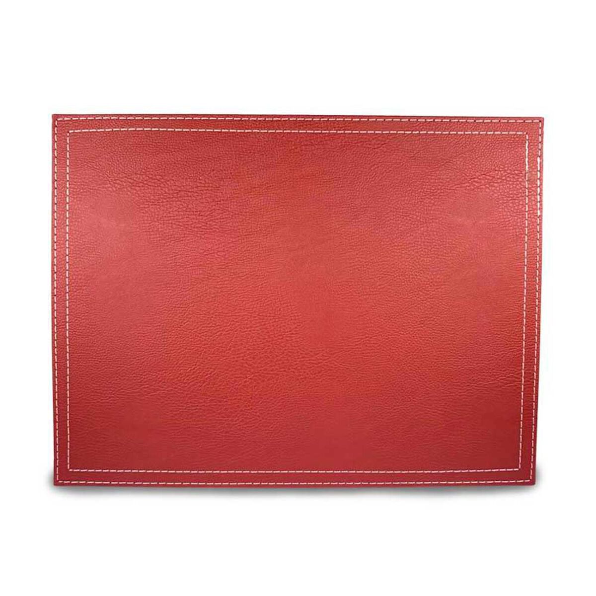 Set 4 Individuales Doral Eco Cuero Rectangular 32x42 Rojo