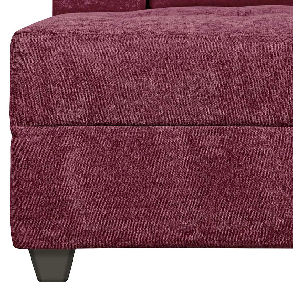 Sofá Seccional Innovamuebles Le Mans Doble Chaise 4 Cuerpos Burdeo