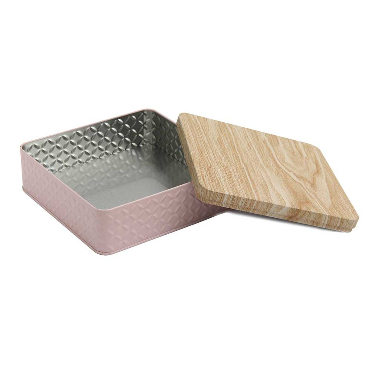 Lata Decorativa Metal Vgo 17 x 17 cm Rosado