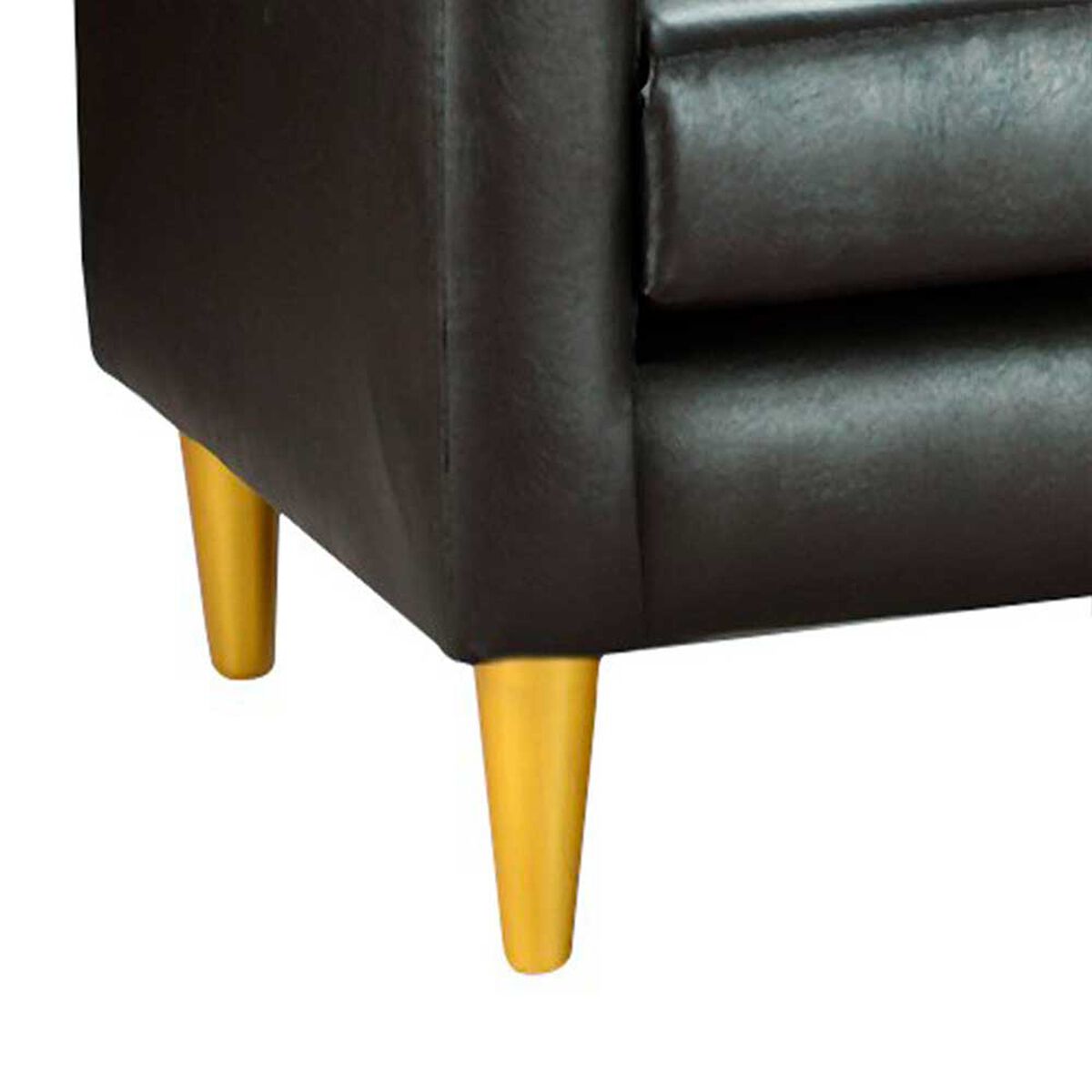 Sof&aacute; Bodevir New Retro PU 01 3 Cuerpos Negro&nbsp;