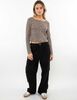 Sweater Crop Botones Mujer Icono