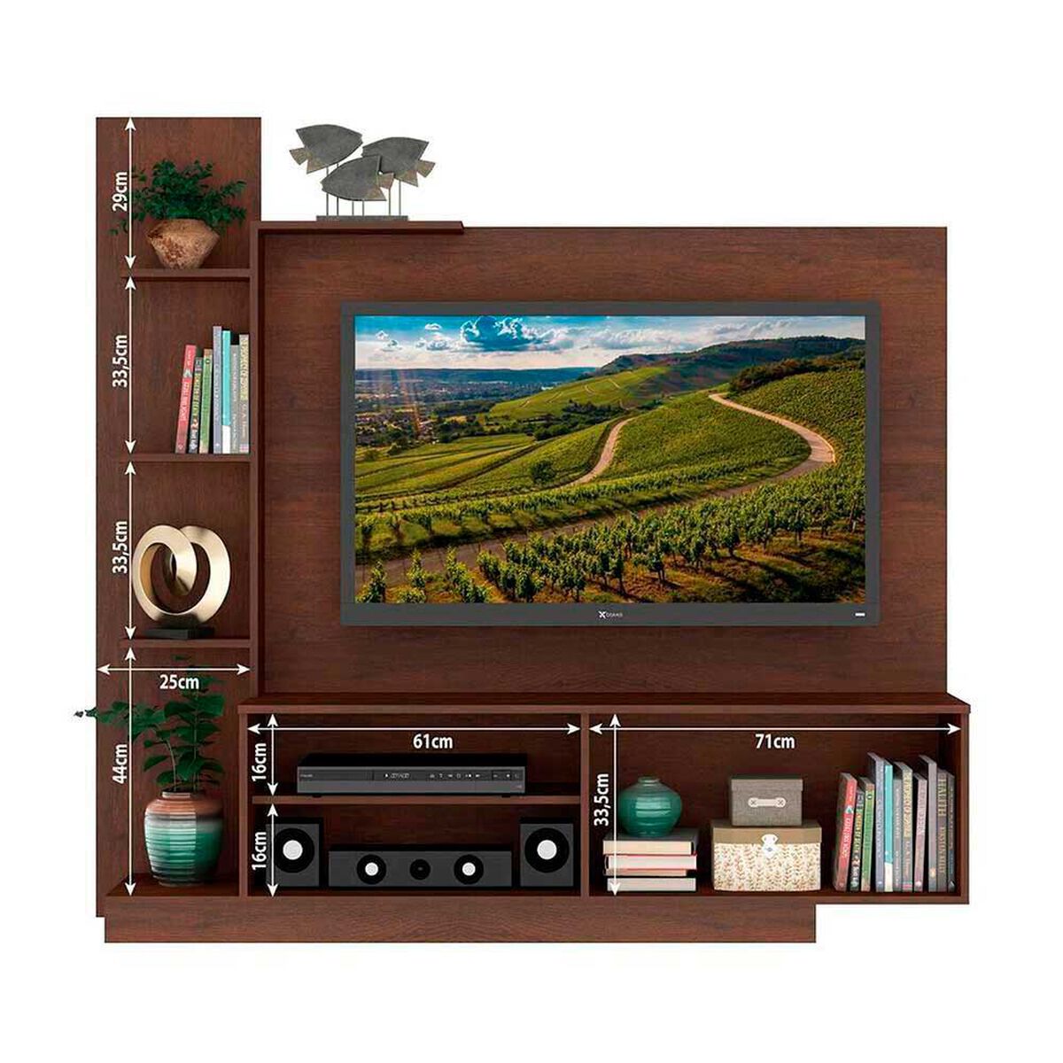 Panel TV Vekkahome Reina Hasta 55'' Caf&eacute;
