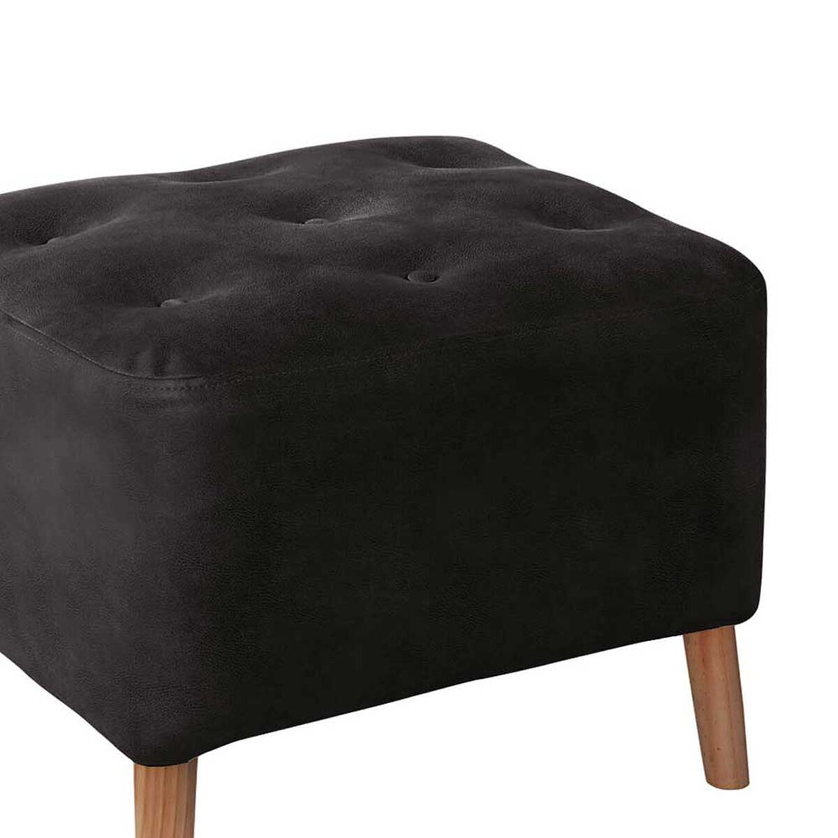 Pouf Latam Home Lyon Cuero Kentucky Negro