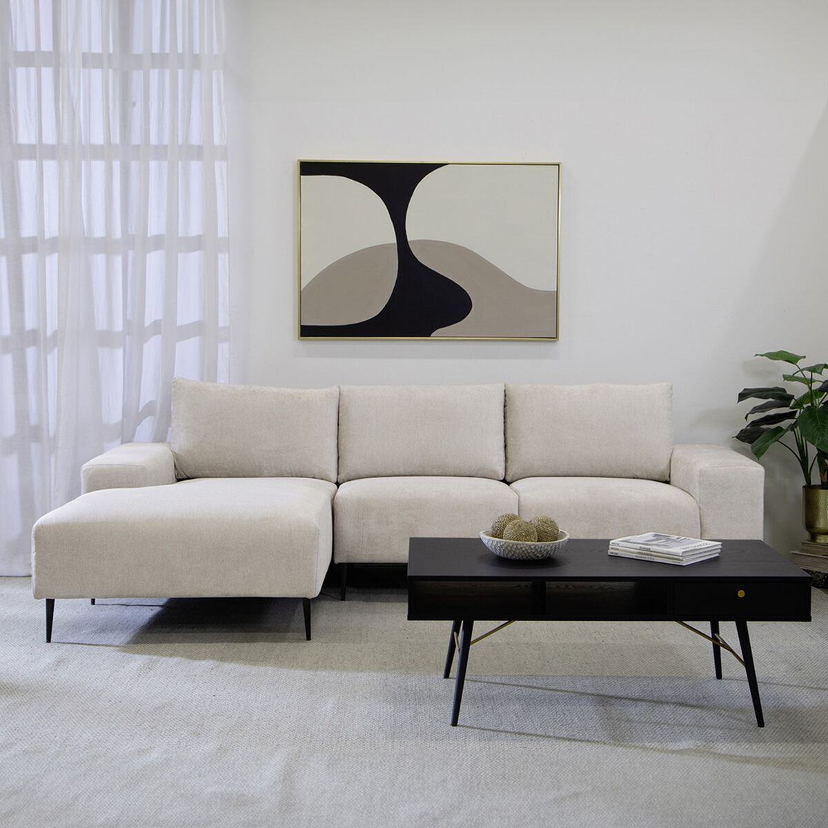 Seccional Daniels KM2315LIV 4 Cuerpos Ivory