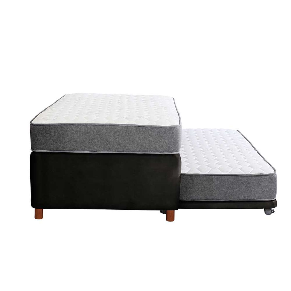 Cama Nido Latam Home 1,5 Plazas Zen Best Cuero Negro