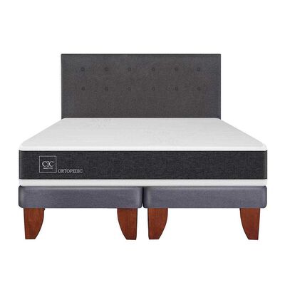 Cama Europea CIC 2 Plazas  Ortopedic + Respaldo Eufrates