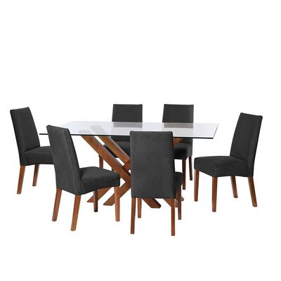 Juego de Comedor Latam Home Merida 6 Sillas Negro