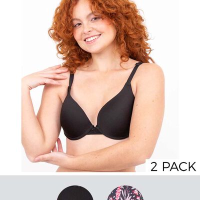 Pack 2 Sosténes Copa C Mujer Zibel