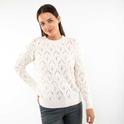 Sweater Mujer Zibel Azul, Crudo, Negro
