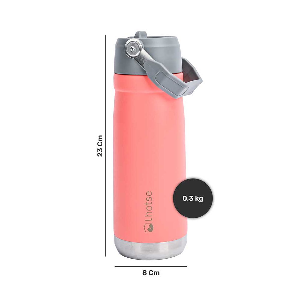 Botella Térmica Insulada Adventure 650ml Rosadoa Lhotse