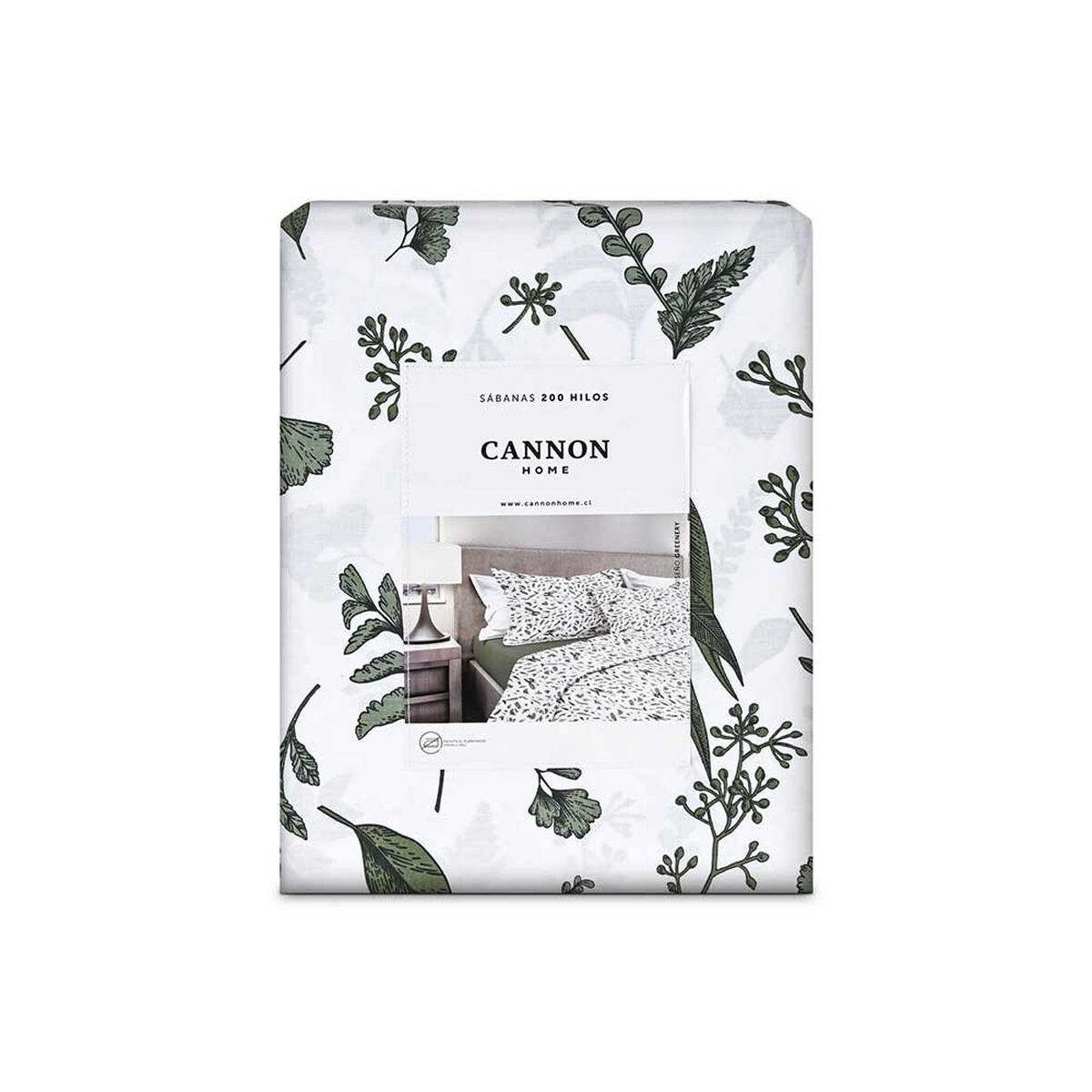Juego de S&aacute;banas Cannon1.5 Plazas 200 Hilos Greenery