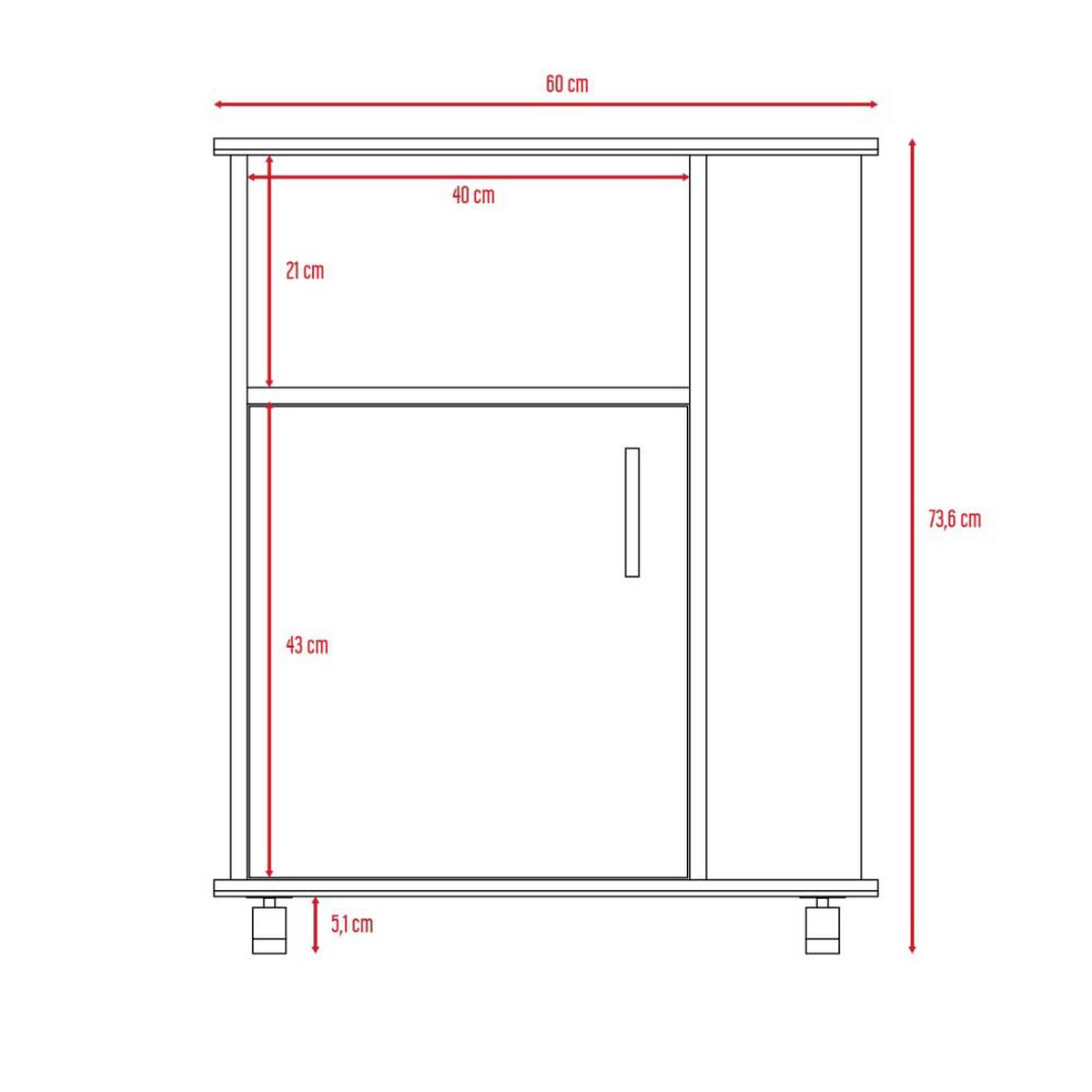 Mueble de Cocina TuHome Kit 1 Puerta Blanco Bellota