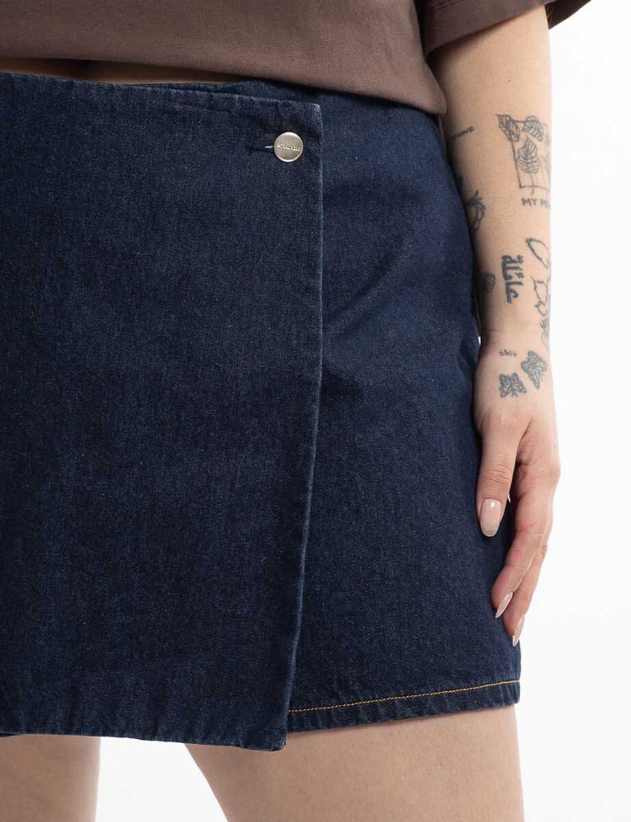 Falda Mini Denim Mujer Extralindas