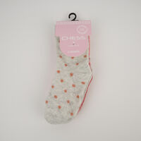 Pack 3 Calcetin Largo Bebé Chess Crudo, Rosa