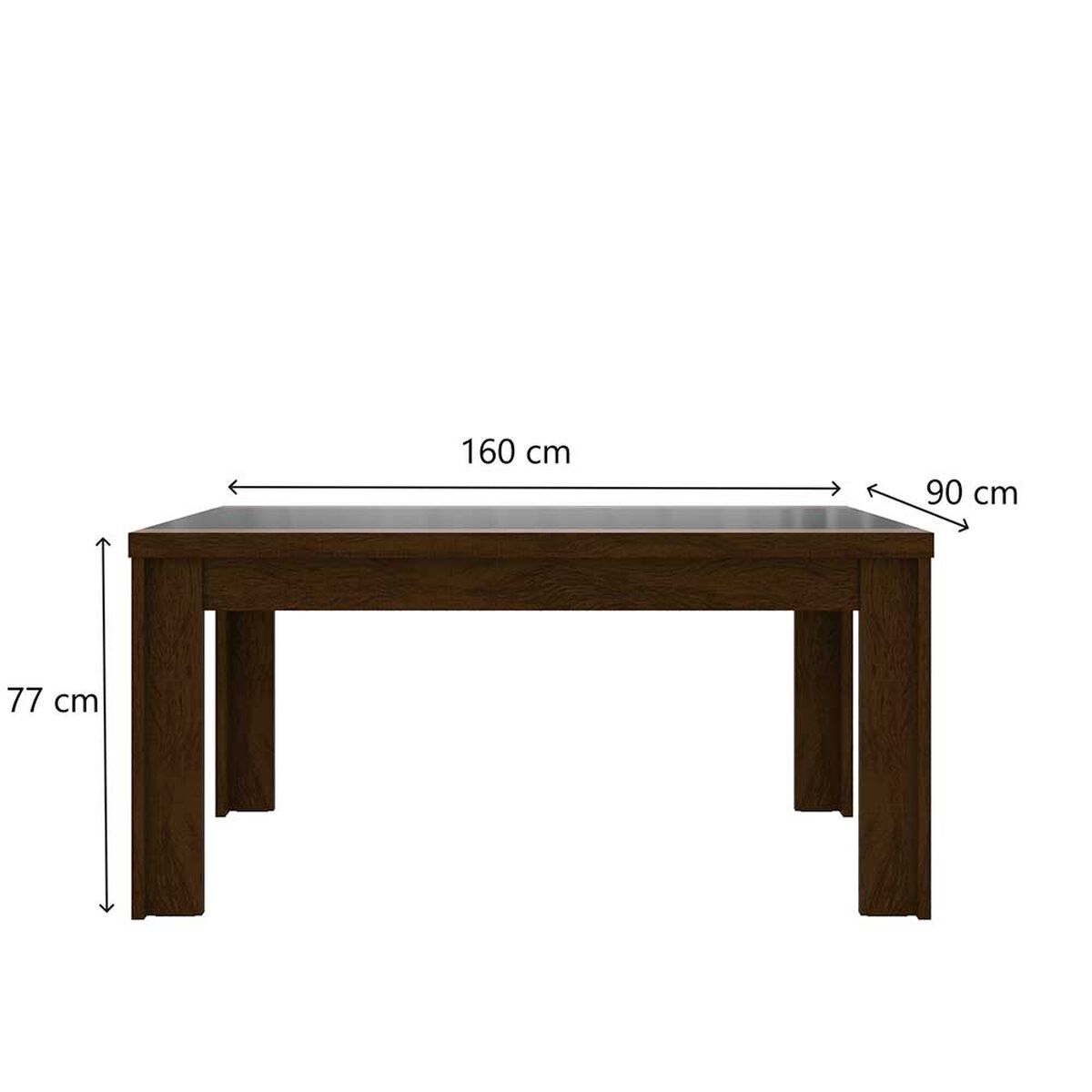 Juego de Comedor Decocasa Lorenzi 6 Sillas Nogal Negro Beige