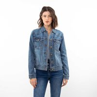 Chaqueta Denim Mujer Zibel Azul, Celeste, Negro
