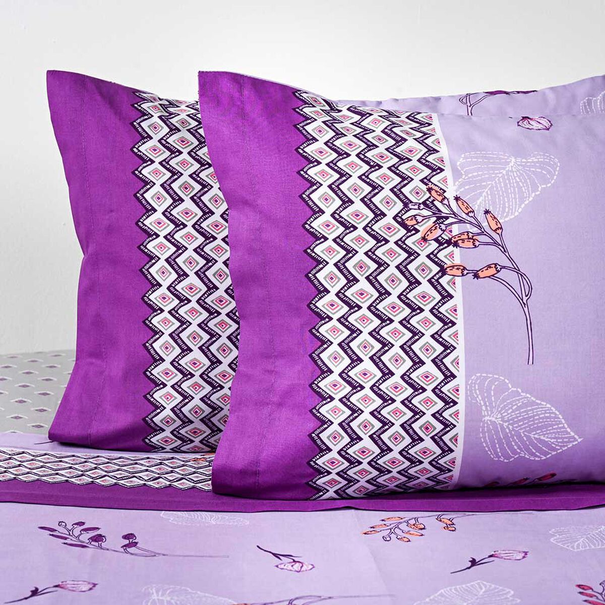 Juego de S&aacute;banas Estampado American Family 144 Hilos King Sunlit