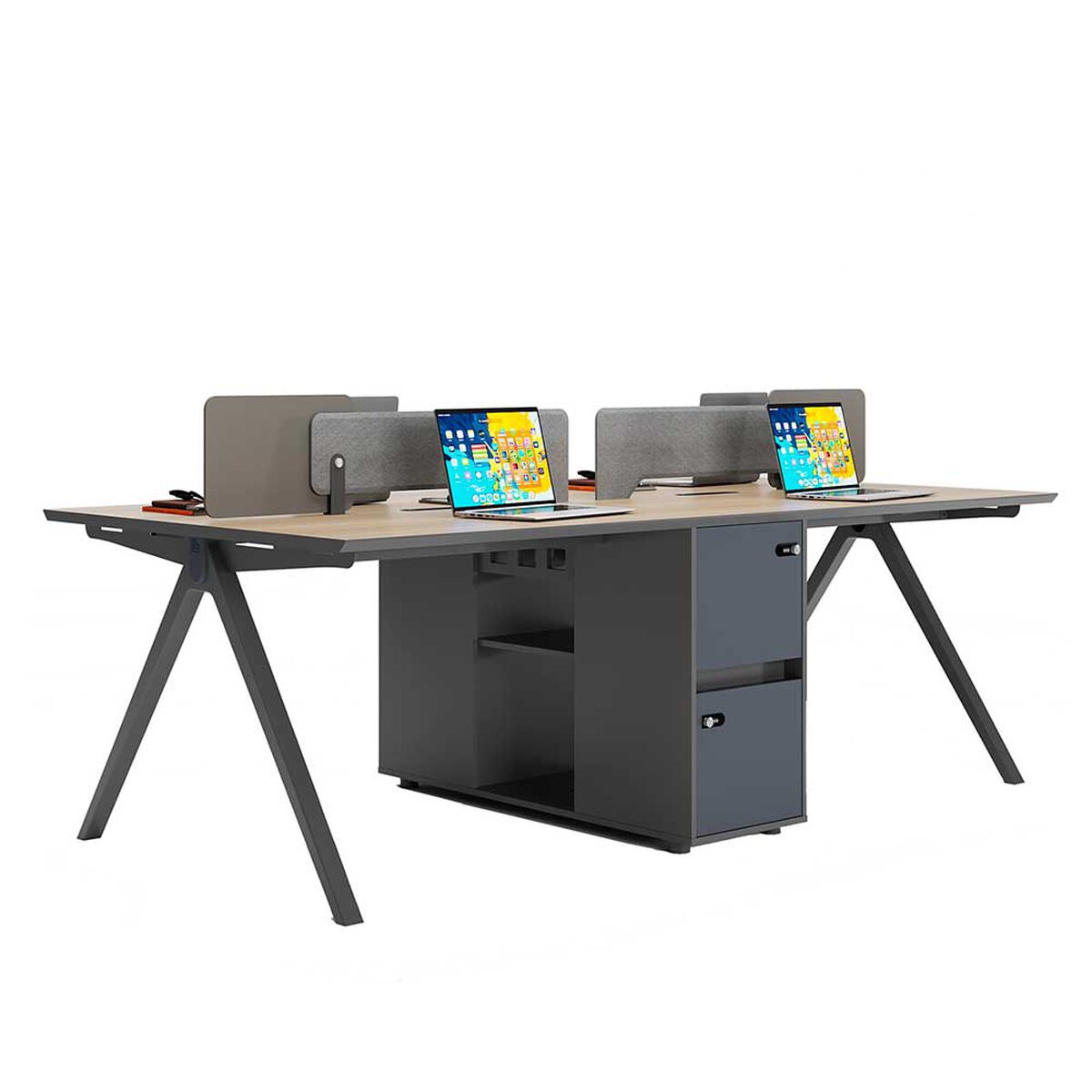 Estaci&oacute;n de Trabajo Rodler Arko 4 Puestos Gris