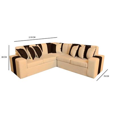 Imagen 2 del producto Sofá Secccional Muebles MYM Victor 4 Cuerpos Beige Café