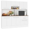 Mueble de Cocina Vekkahome White 1 Cajón 12 Puertas Café