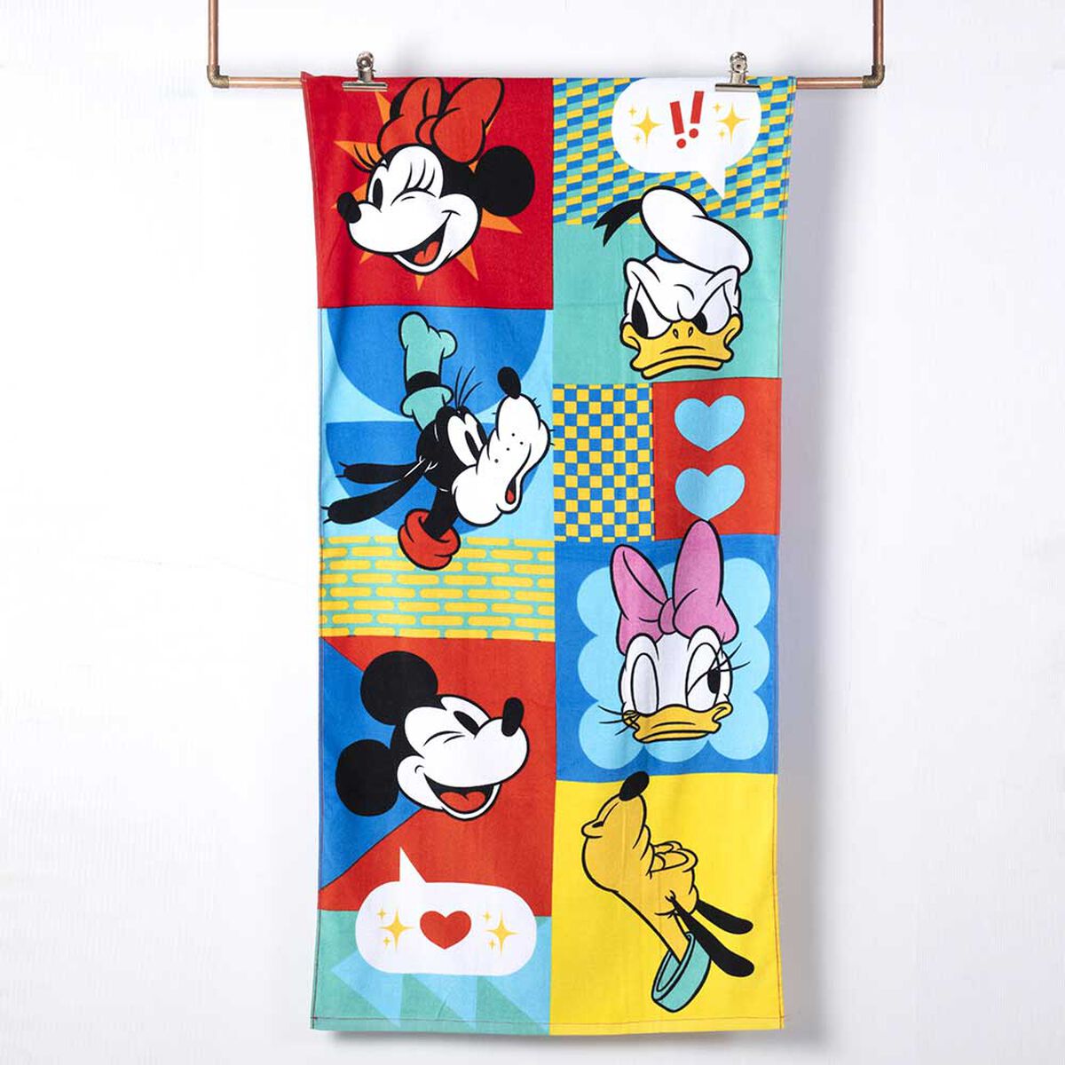 Toalla de Playa Infantil Disney Cuadros 70 x 140 cm