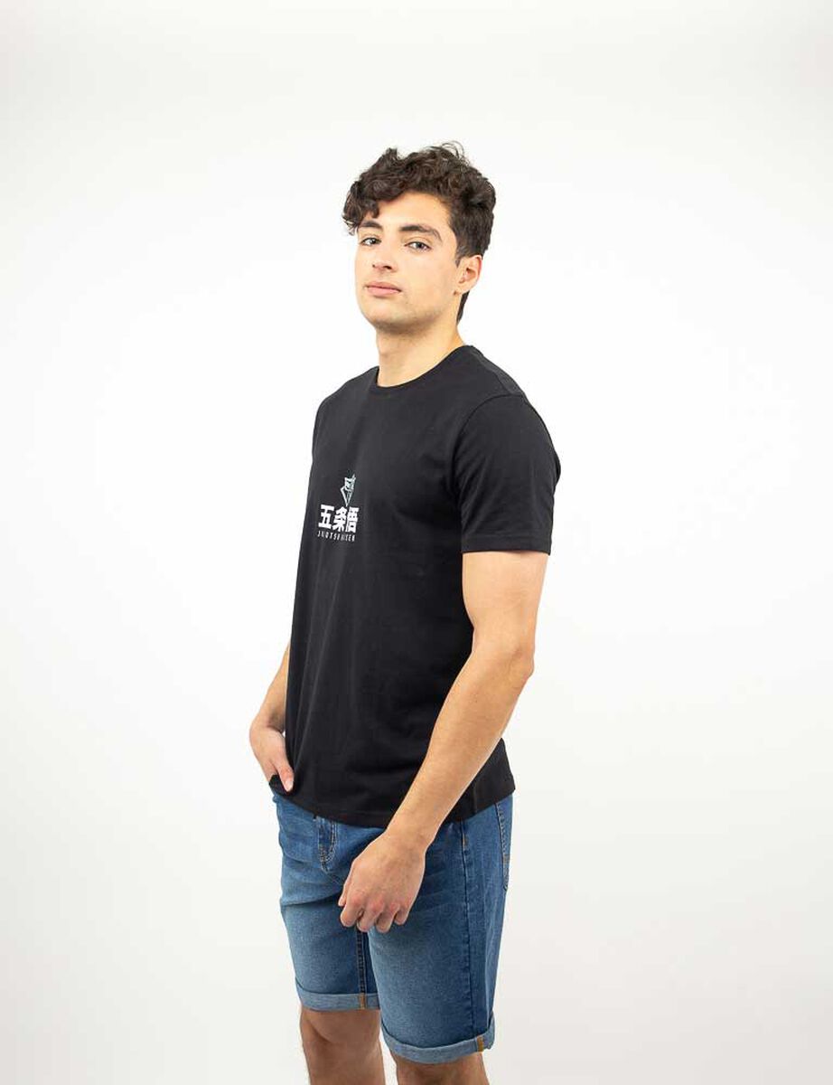 Polera Con Estampado Manga Corta Hombre Icono