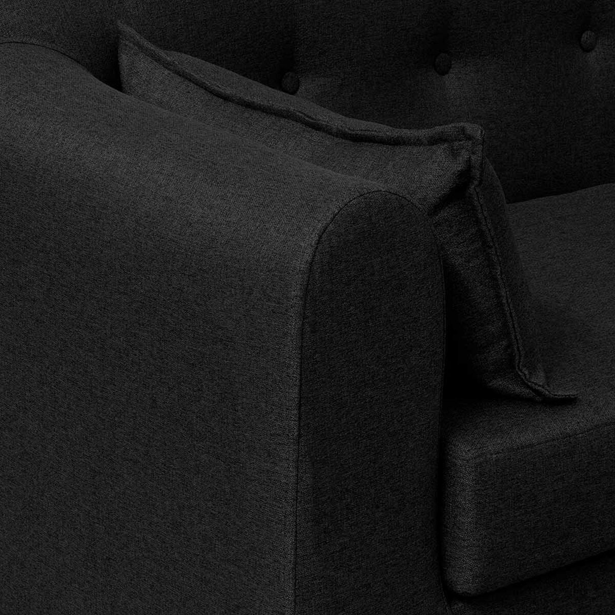 Sofá Innovamuebles Dali Tela 3 Cuerpos Negro