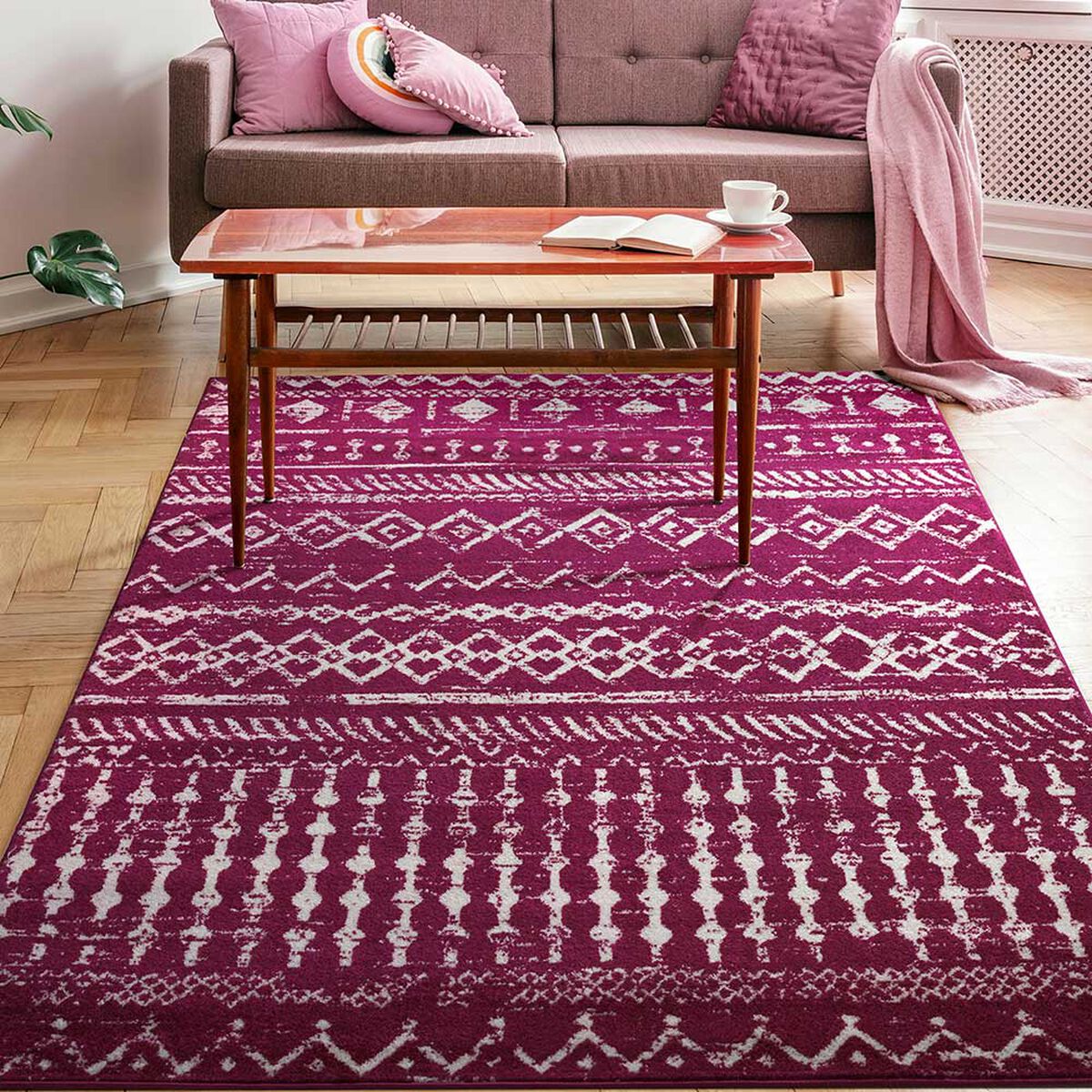 Alfombra Modalfo Phoenix Rosado 240 x 305 cm