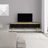 Rack TV Exit Menphis Hasta 70" Roble Negro