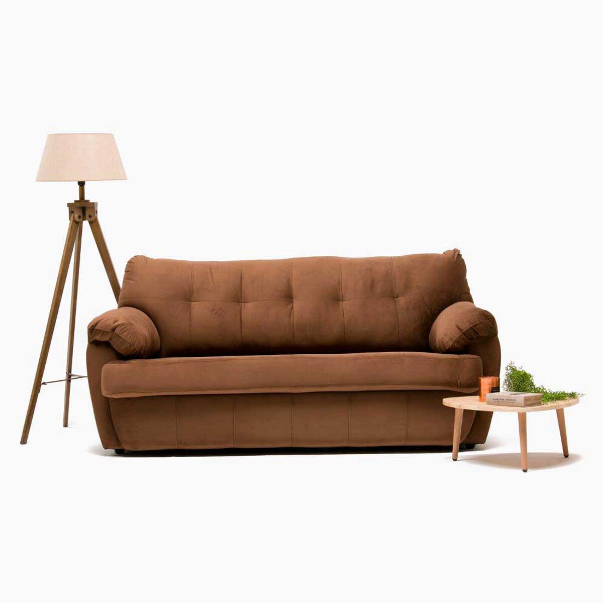 Sof&aacute; Cabsur Caburga 3 Cuerpos Felpa Chocolate