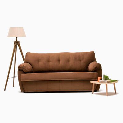 Imagen 2 del producto Sofá Cabsur Caburga 3 Cuerpos Felpa Chocolate