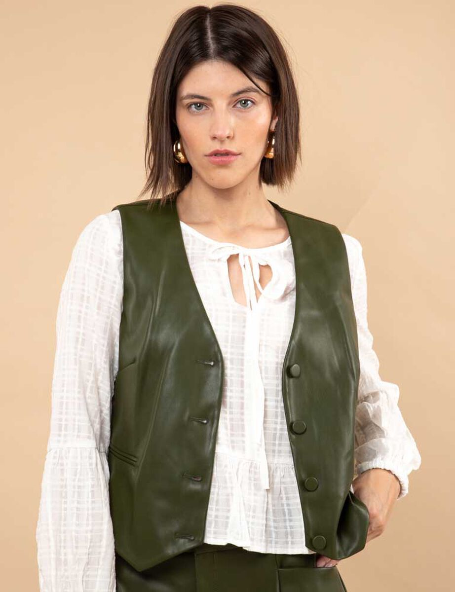Blazer Gillete Ecocuero Mujer Zibel