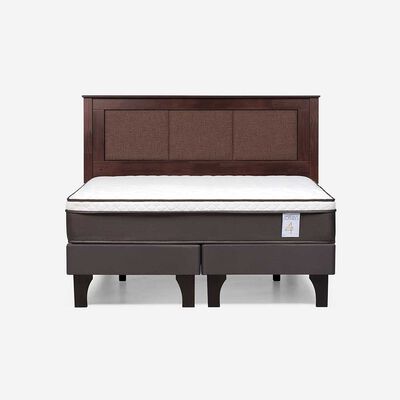 Imagen 1 del producto Cama Europea Rosen Base Dividida 2 Plazas New Style 4 Plus + Respaldo Rachel