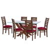 Juego de Comedor Latam Home Alicante 6 Sillas Burdeo