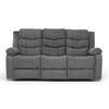 Juego de Living Reclinable Daniels Sof&aacute; 3 Cuerpos + 2 Bergers Norman Gris
