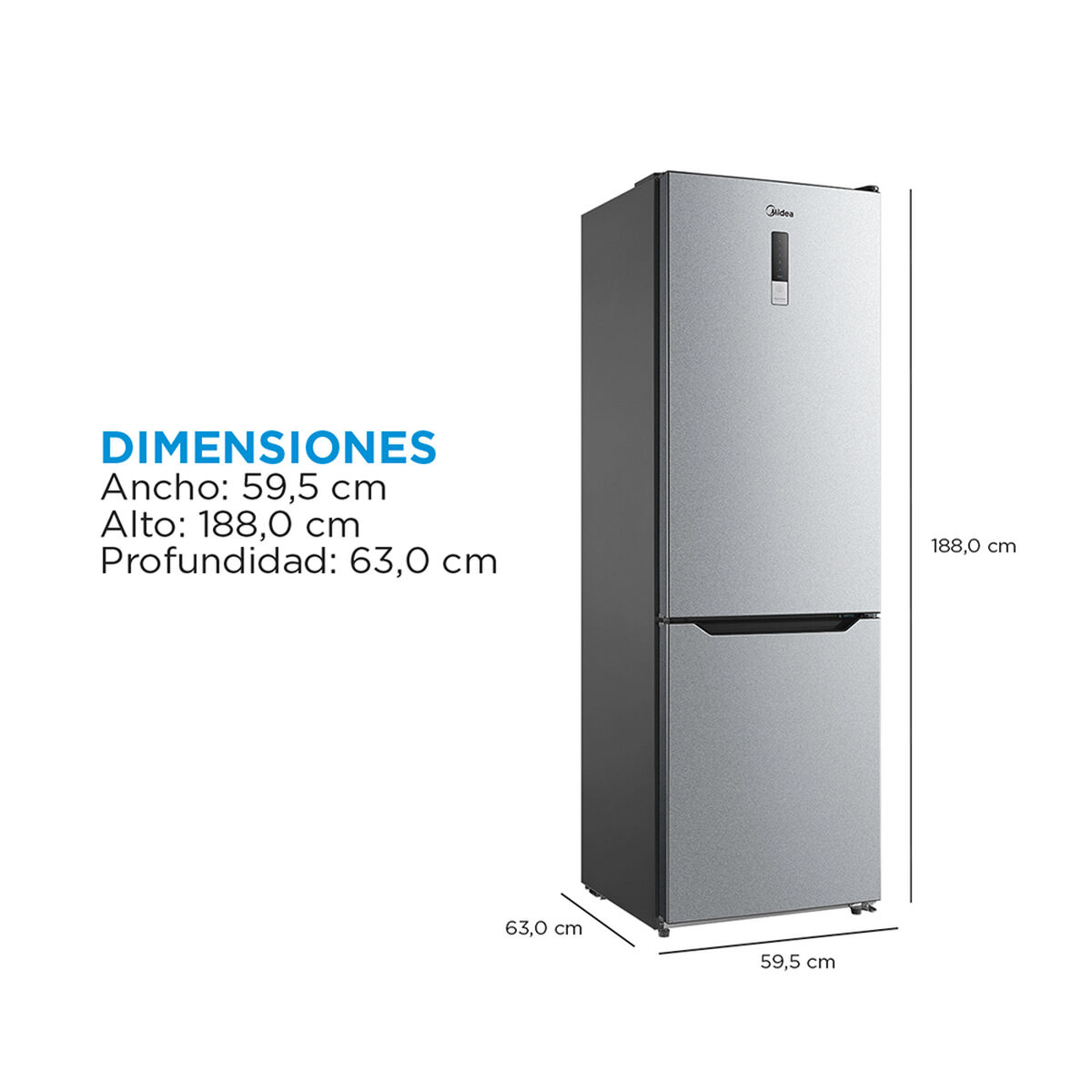 Refrigerador No Frost Midea MDRB424FGE50 302 lts.