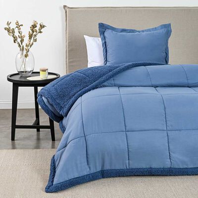 Plum&oacute;n Sherpa American Family 1.5 Plazas Rollo Azul